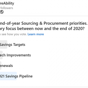 LinkedIn Sourcing and Procurement Priorities Poll 12-2020