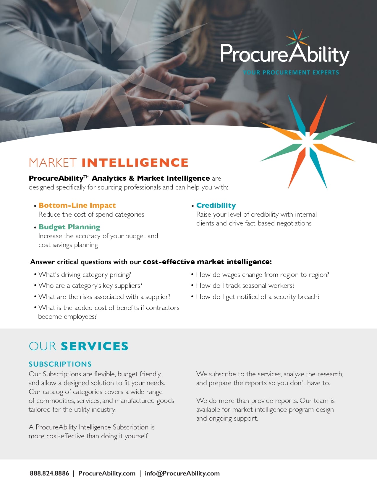 ProcureAbility Intelligence Flyer