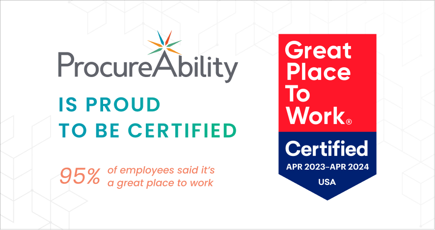 ProcureAbility Earns 2023 Great Place To Work Certification™