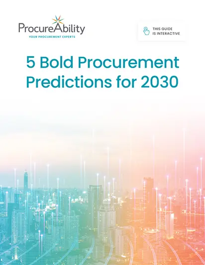 Article cover about procurement prediction for 2030